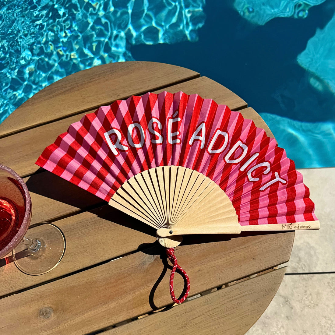Éventail Rosé addict 🍷