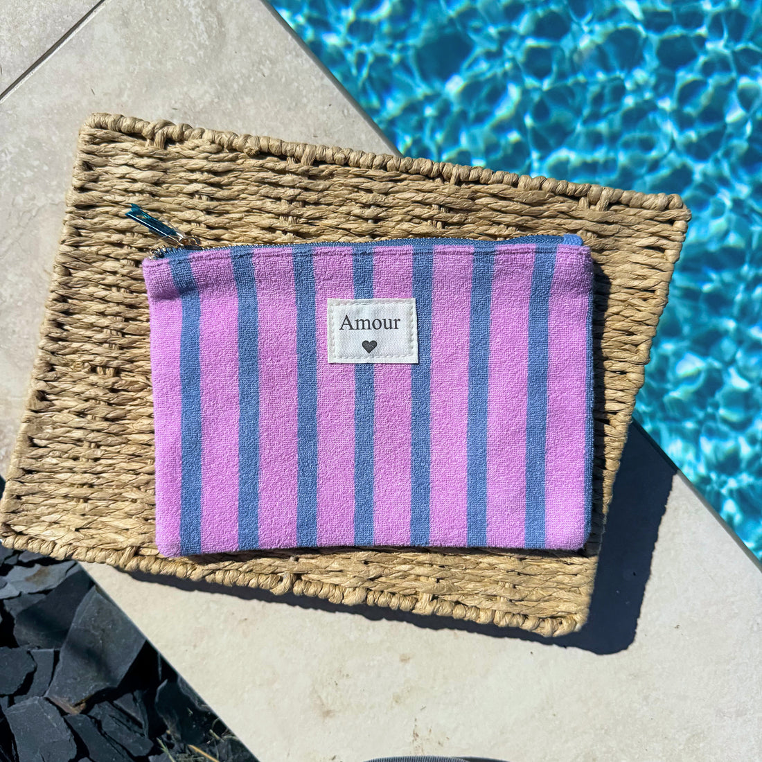 Pochette rayée – Violet 💜