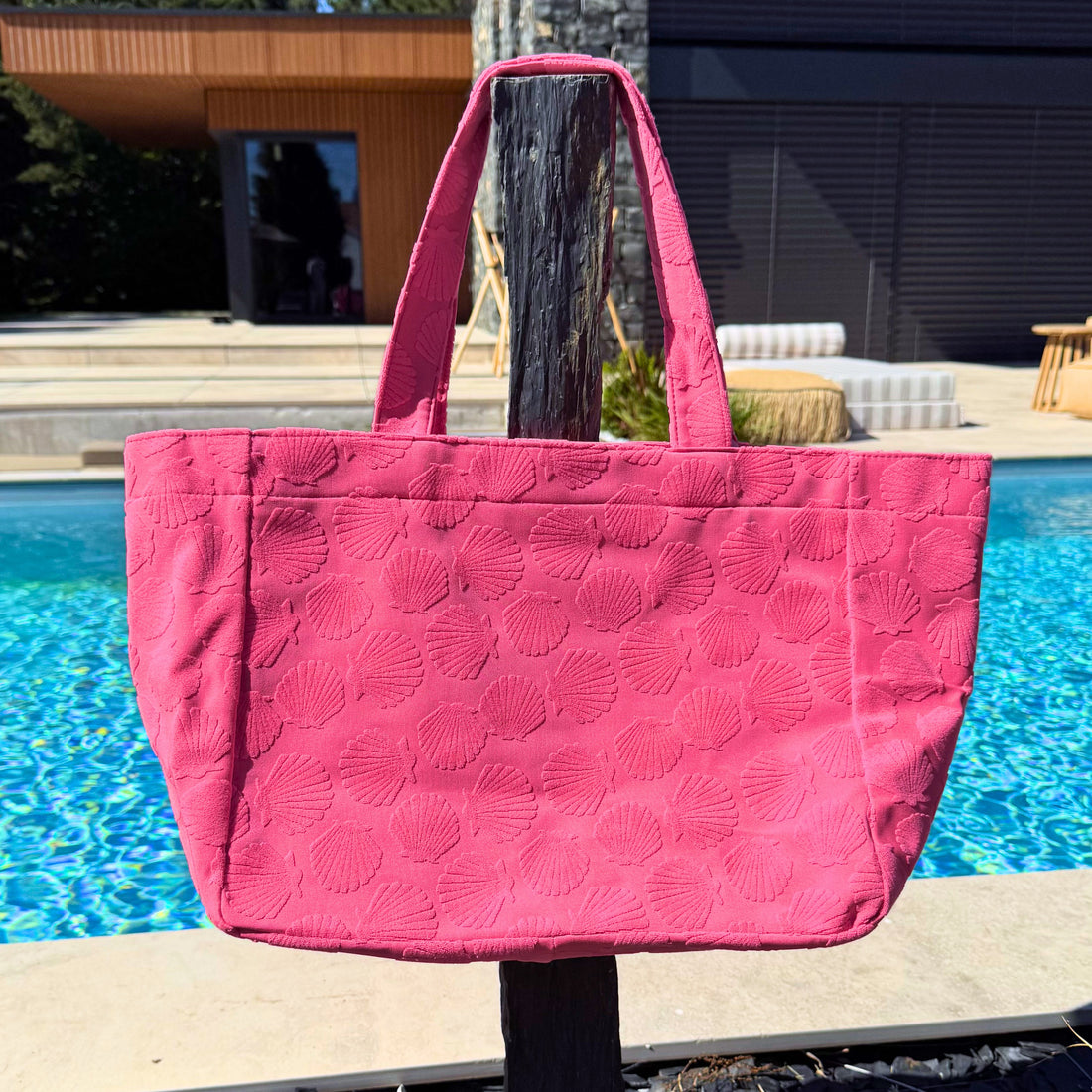 Sac de plage matelassé – Fuchsia 💗