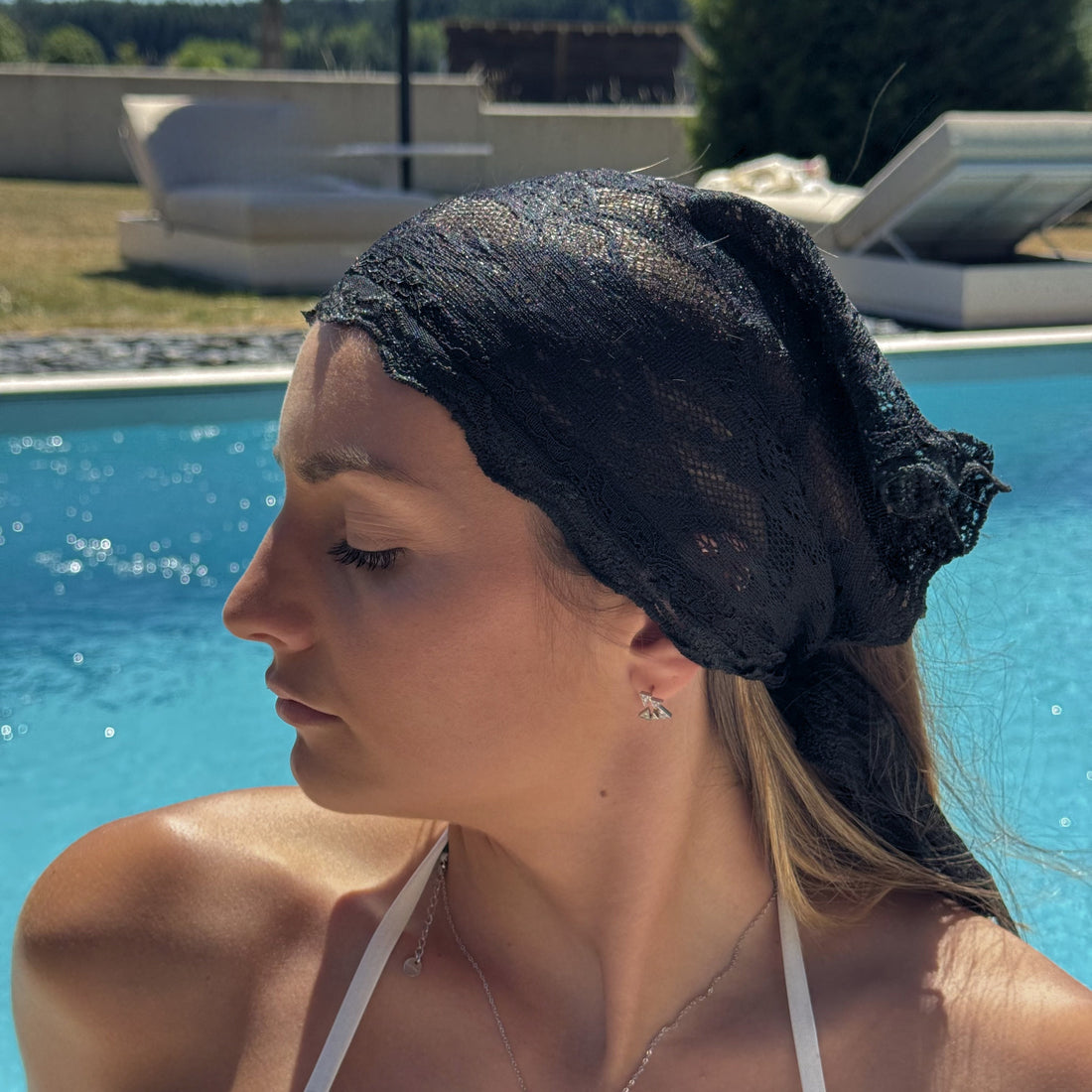 Foulard crochet noir