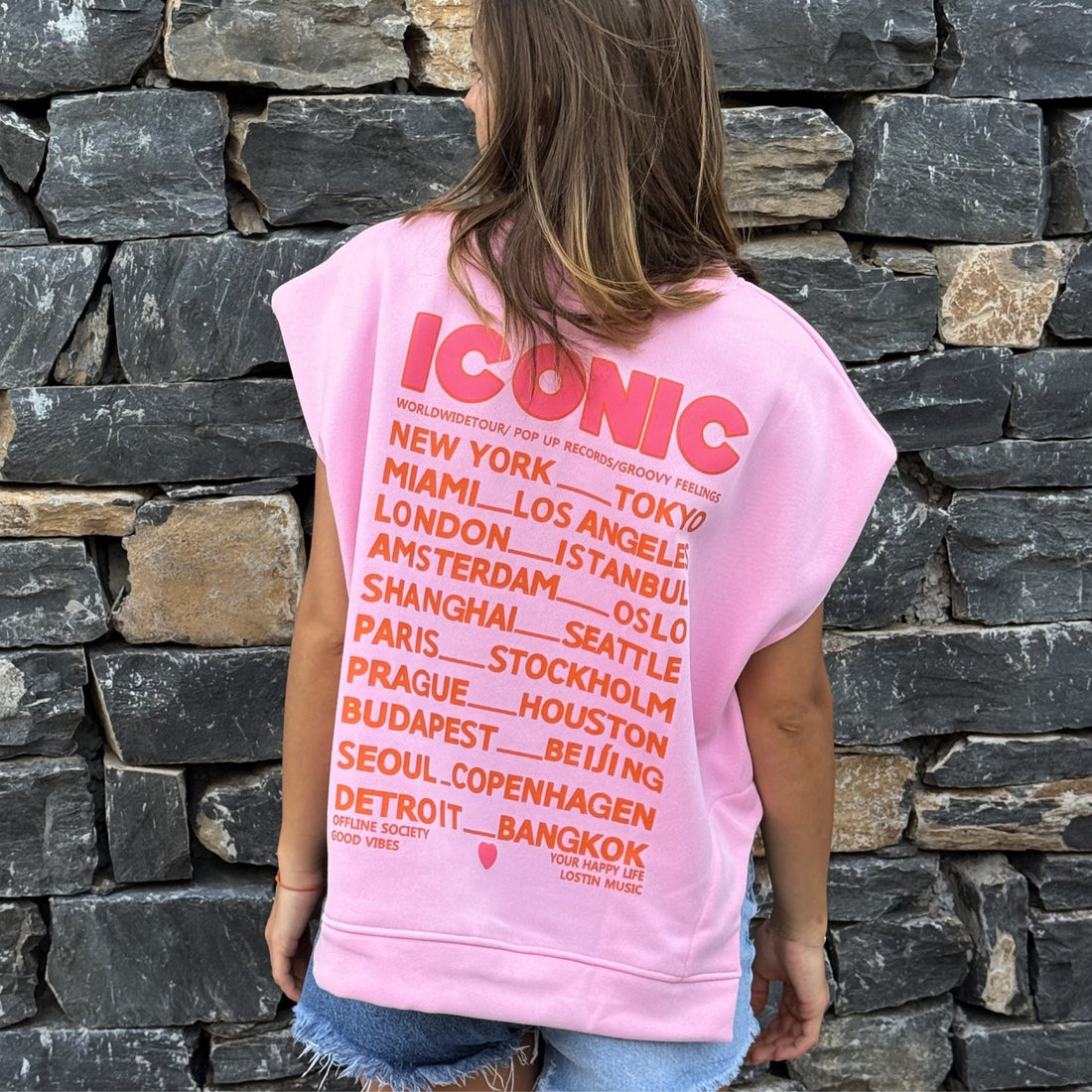 Sweat sans manche iconic 🩷